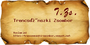 Trencsánszki Zsombor névjegykártya